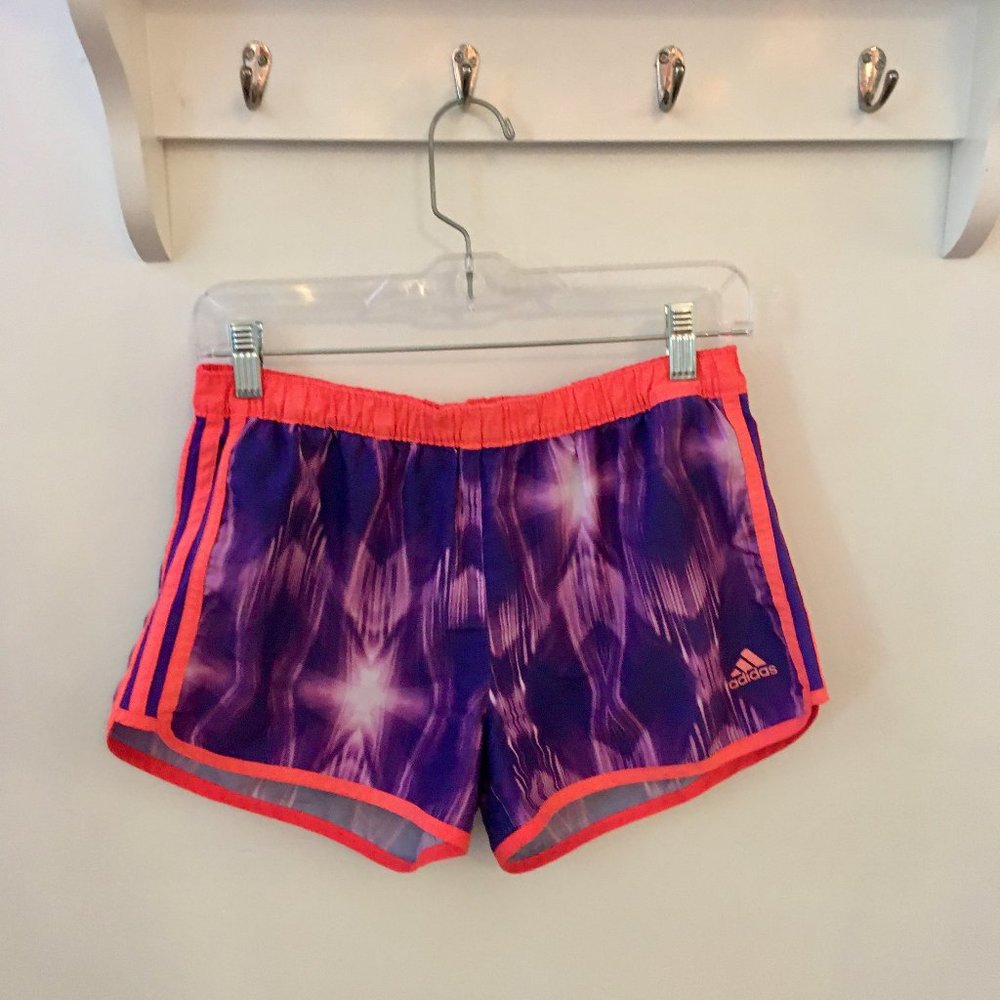 Adidas Running Shorts Purple w/Pink Trim Size S